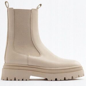 Zara Cream Boots NWT